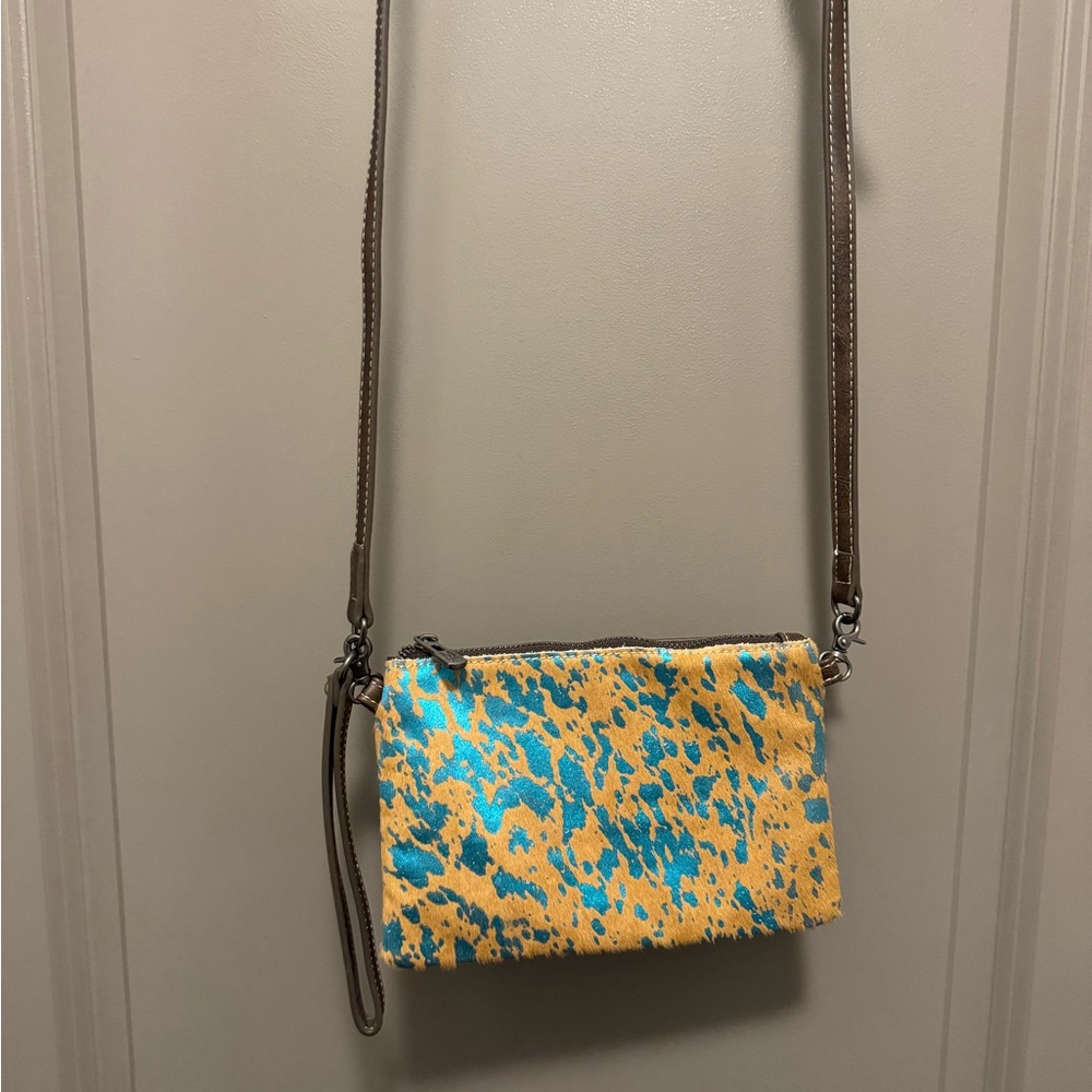 Stylish Blue Cowhide Women's Bag
